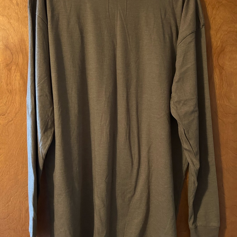 Love In Faith Long Sleeve T-Shirt Heather Army Green XL Unisex - Picture 2 of 3